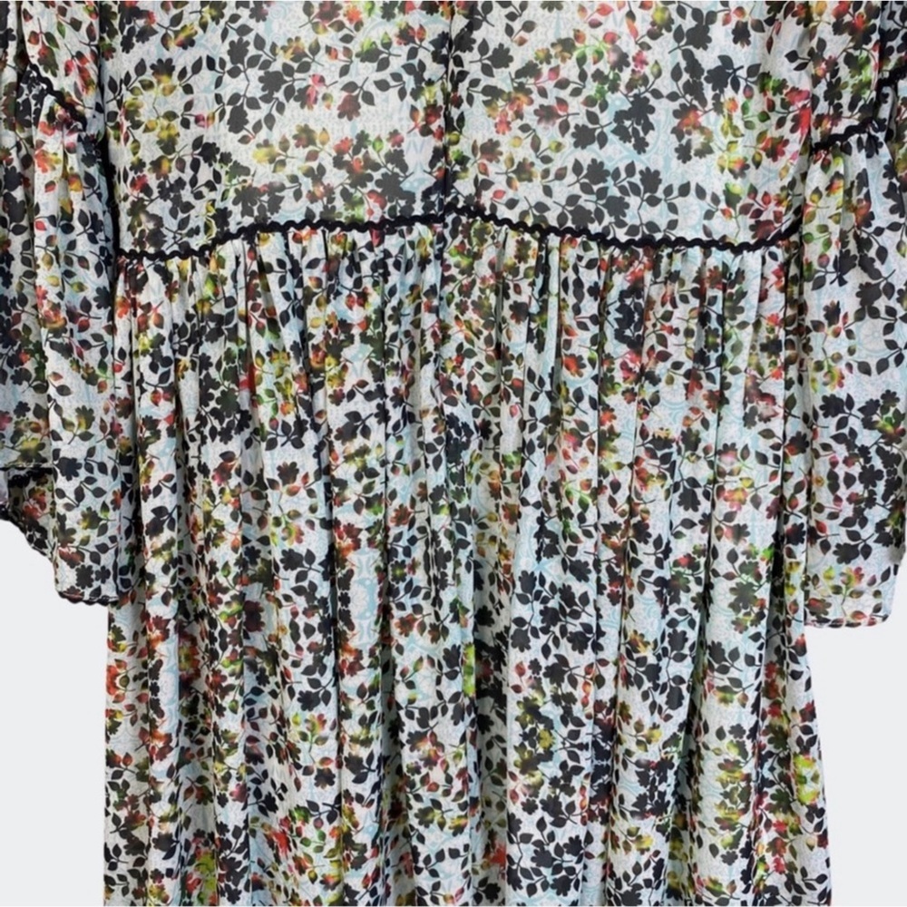 Anthropologie Bhanuni by Javoti Libra Floral Dress Size 4 - Picture 11 of 16